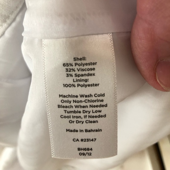 Talbots white slim fit pant - Picture 5 of 5